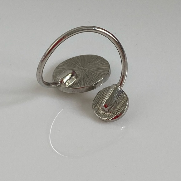 BaubleBar Silver Pavé Crystal Adjustable Ring - Picture 3 of 3